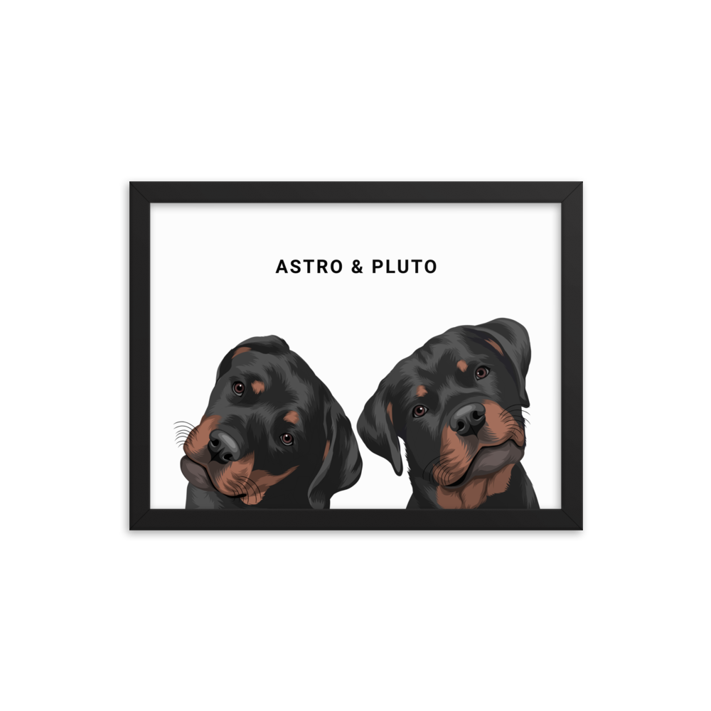 Custom Two Pets Portrait