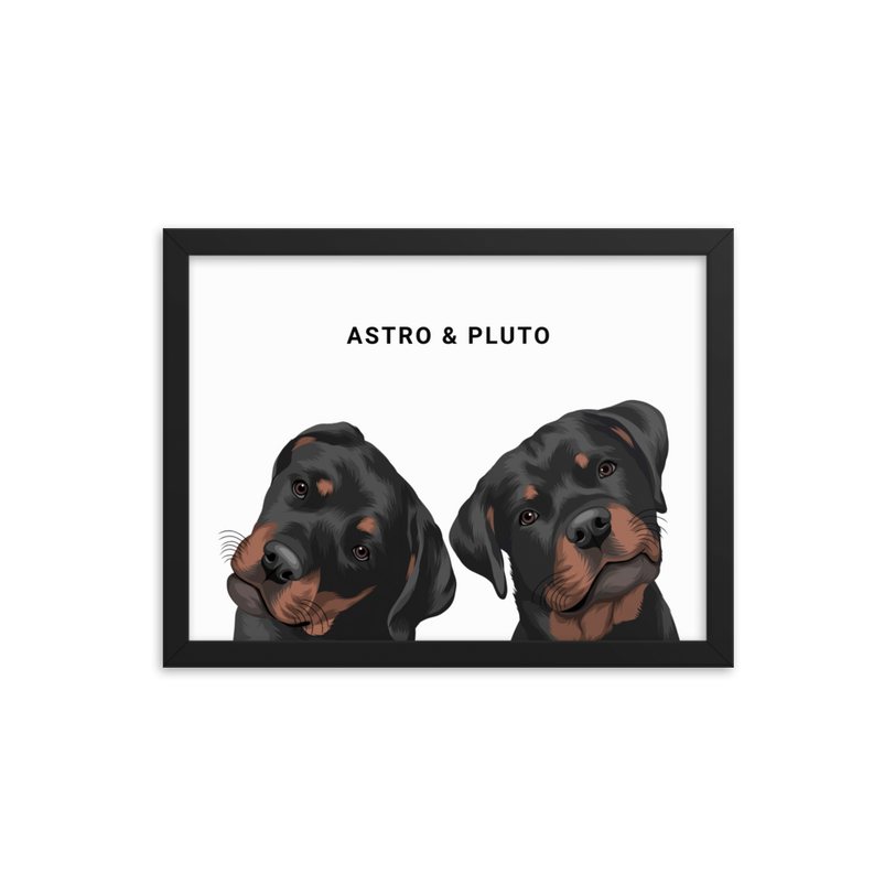 Custom Two Pets Portrait