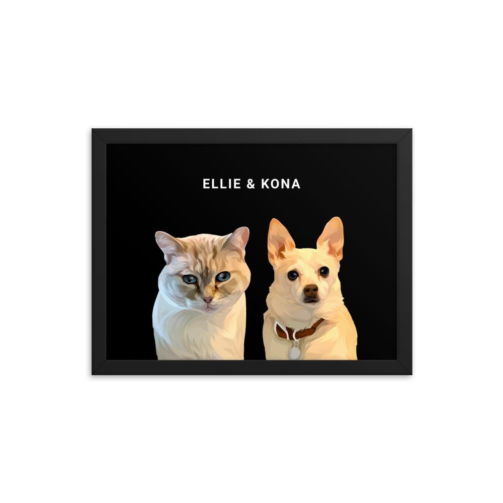 Custom Two Pets Portrait