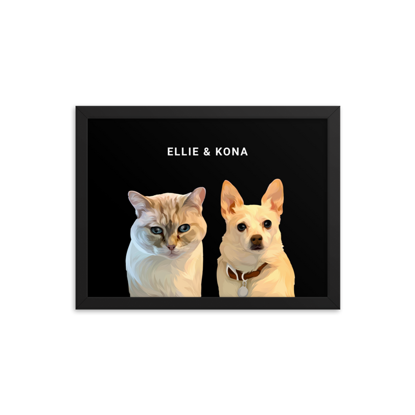 Custom Two Pets Portrait