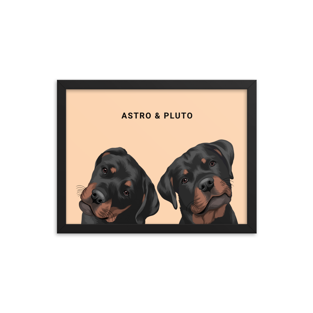 Custom Two Pets Portrait