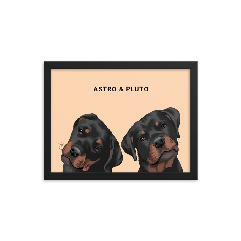 Custom Two Pets Portrait
