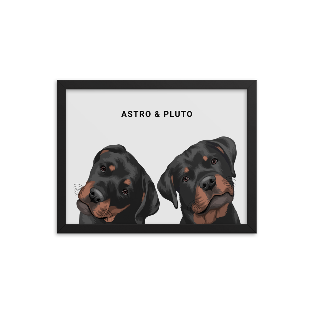 Custom Two Pets Portrait