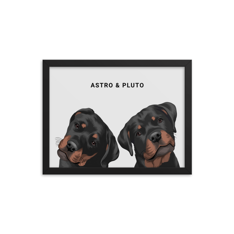 Custom Two Pets Portrait