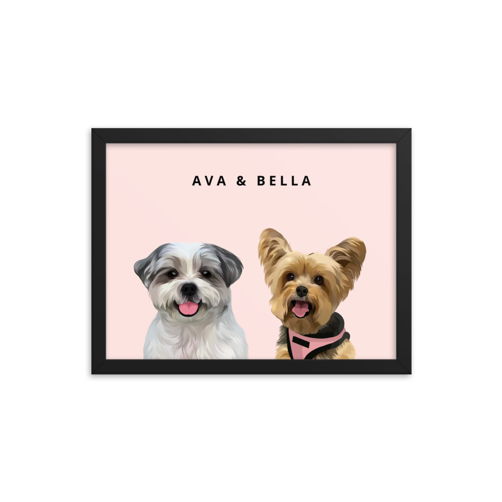 Custom Two Pets Portrait