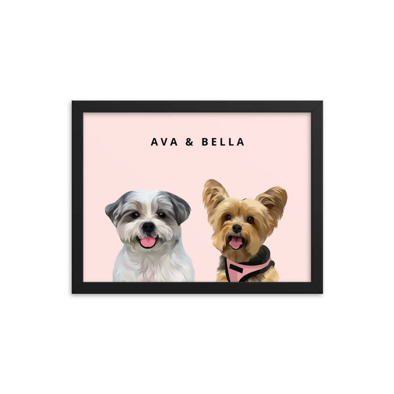 Custom Two Pets Portrait