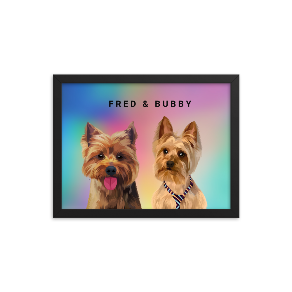 Custom Two Pets Portrait