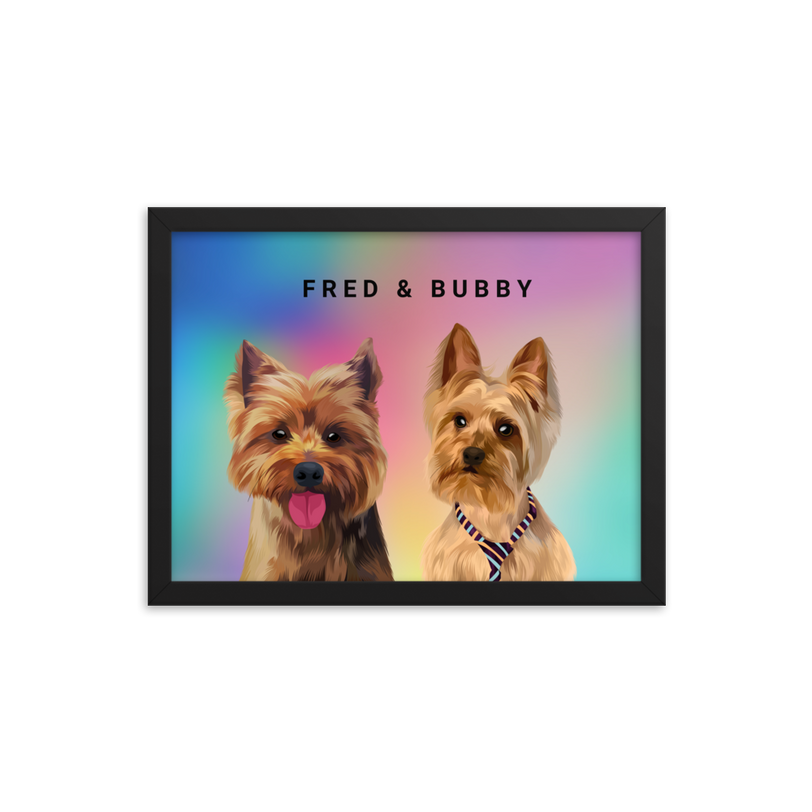 Custom Two Pets Portrait