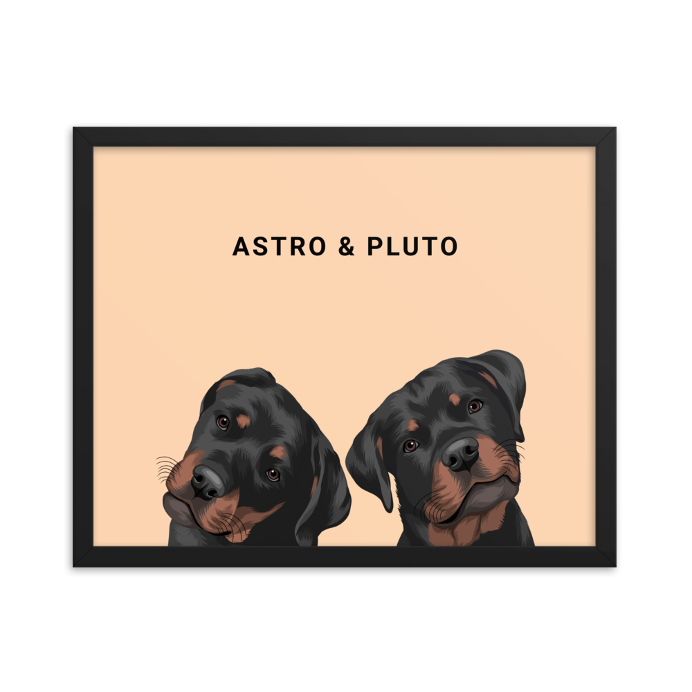 Custom Two Pets Portrait