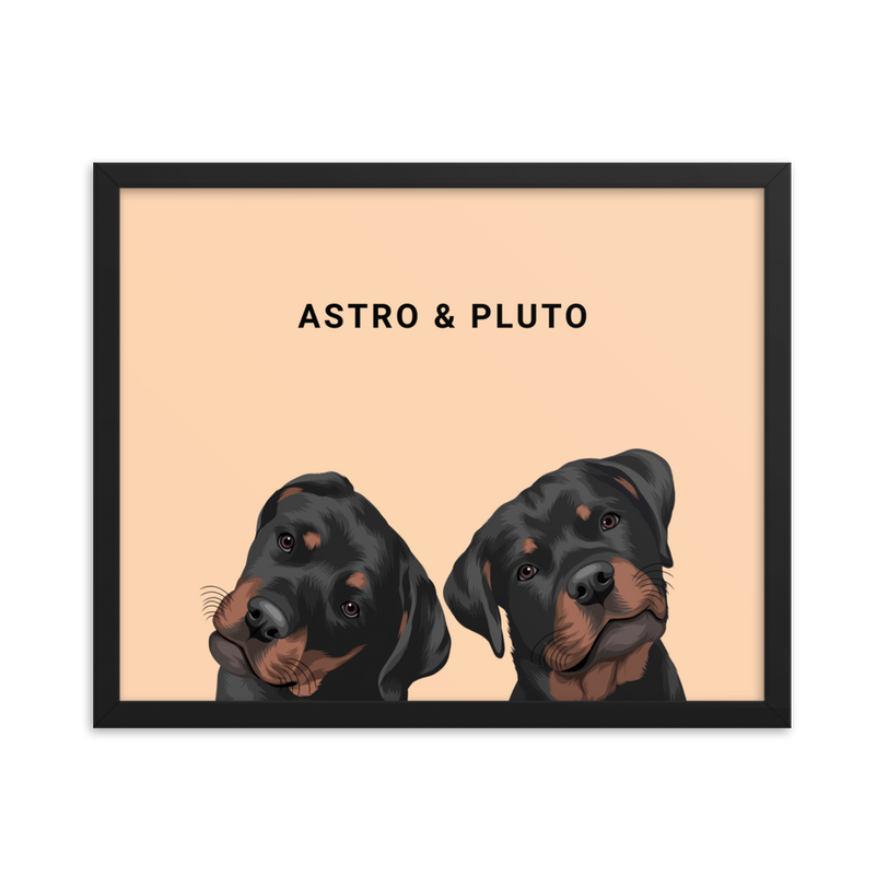 Custom Two Pets Portrait