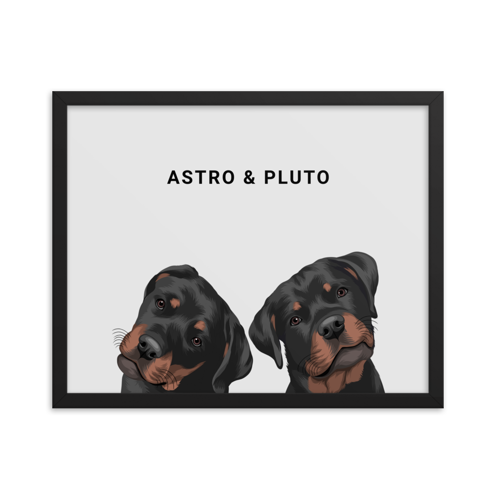 Custom Two Pets Portrait