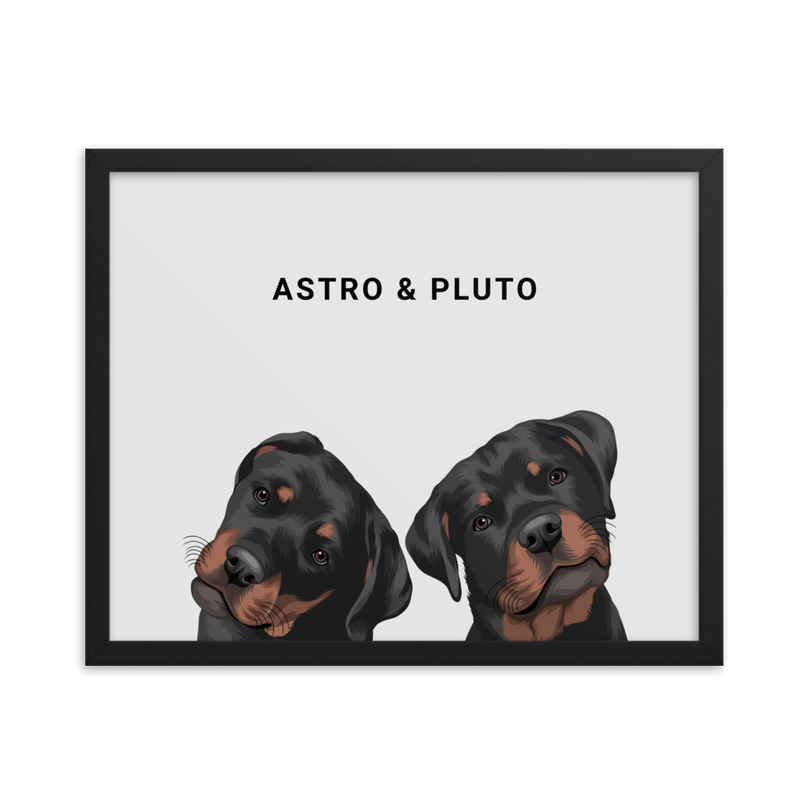 Custom Two Pets Portrait