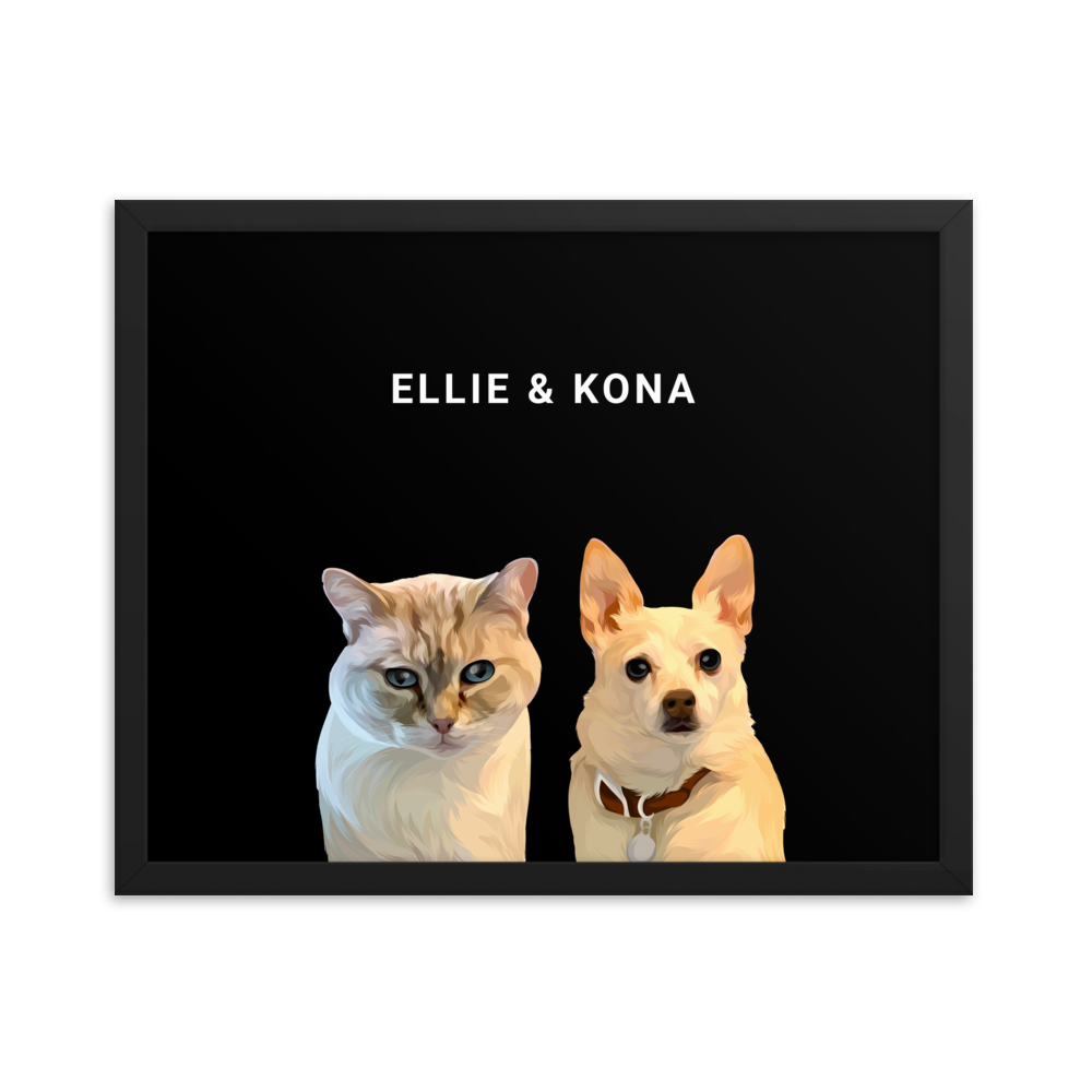 Custom Two Pets Portrait