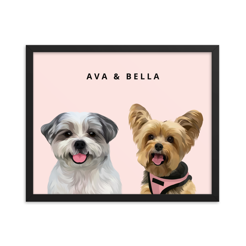 Custom Two Pets Portrait