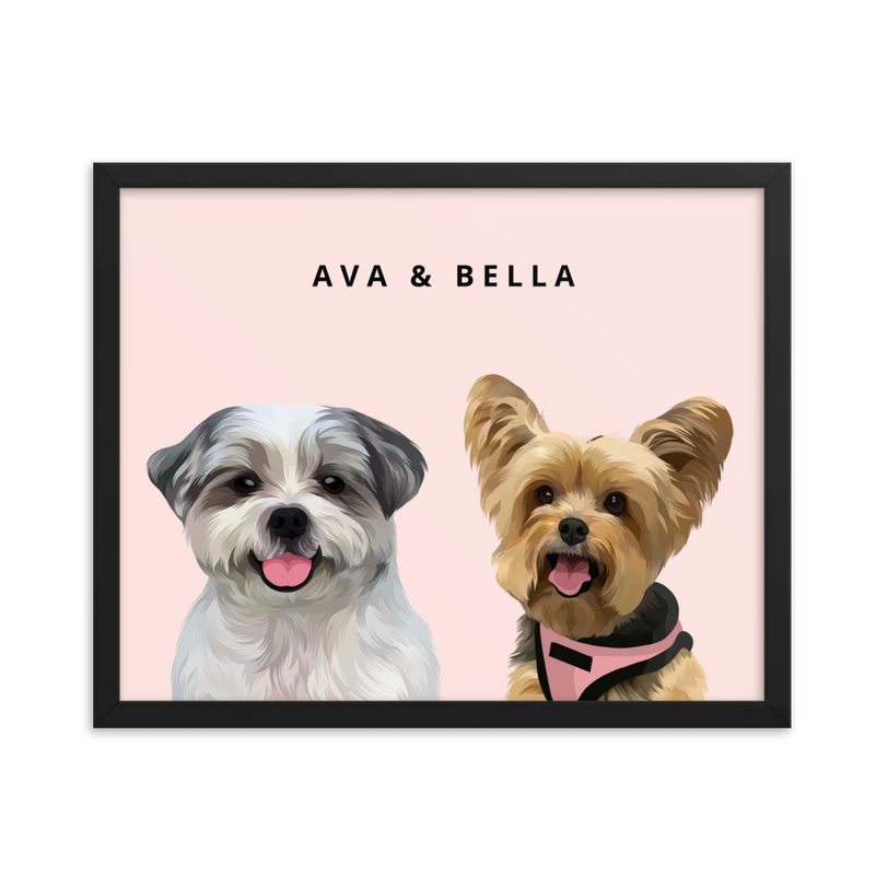 Custom Two Pets Portrait