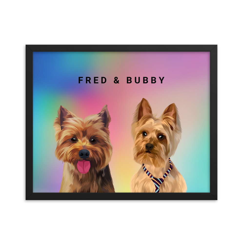 Custom Two Pets Portrait