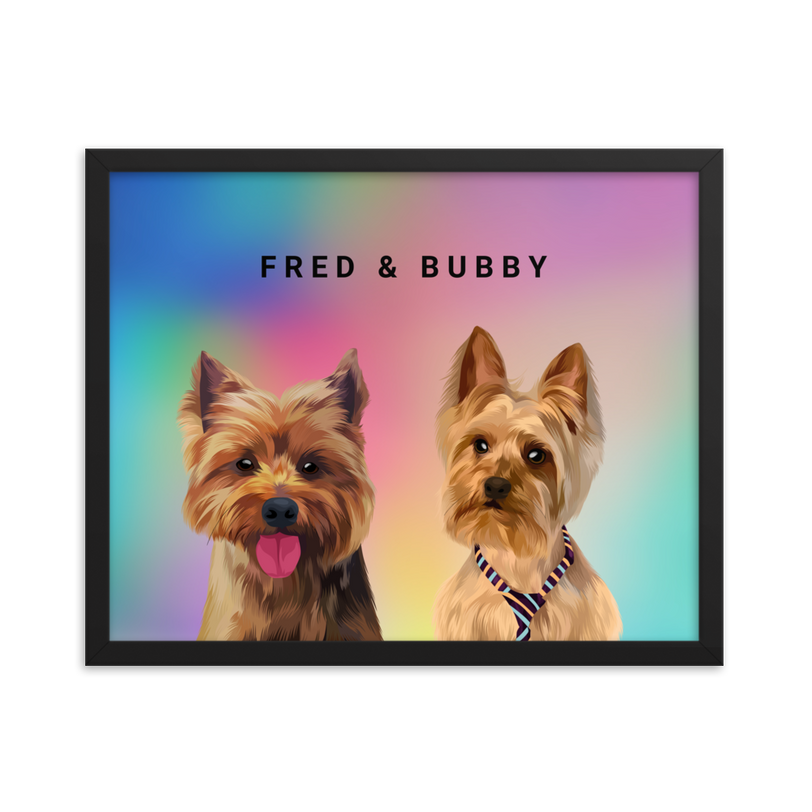 Custom Two Pets Portrait