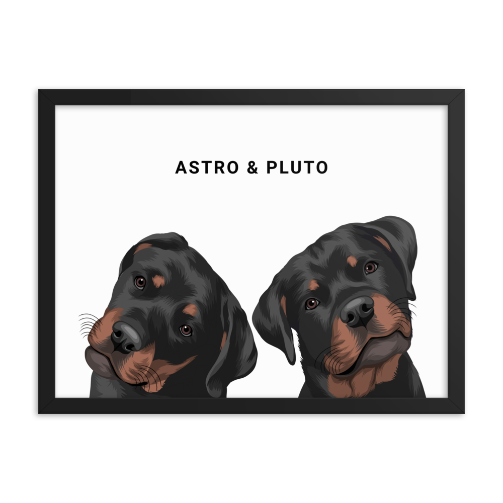 Custom Two Pets Portrait