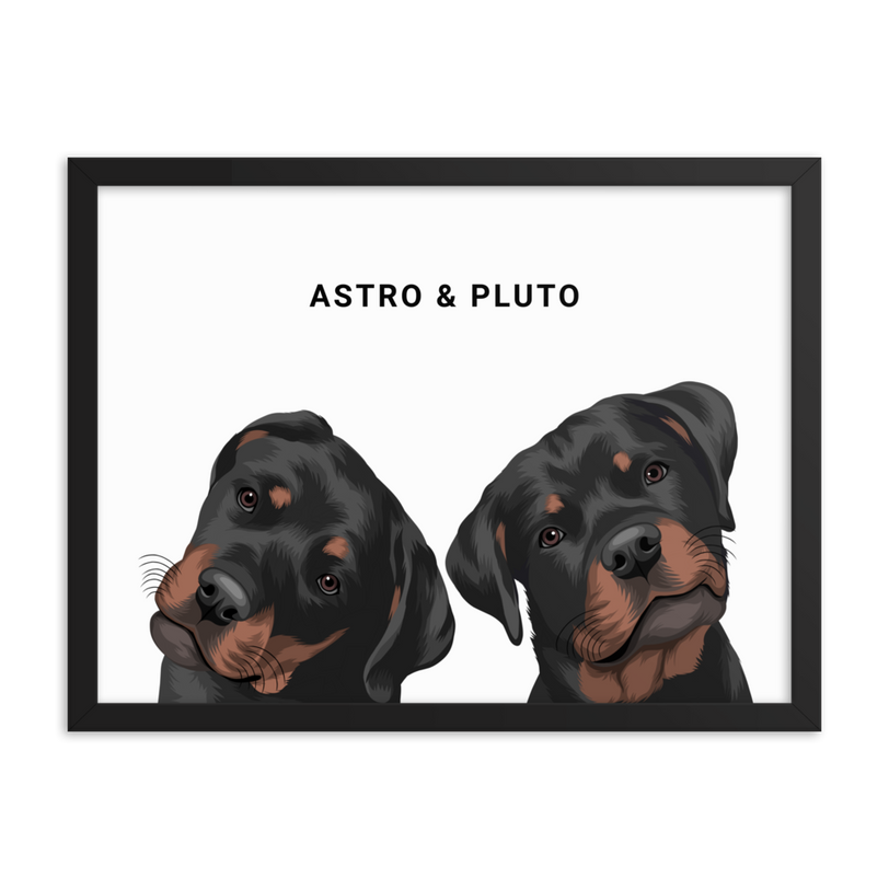 Custom Two Pets Portrait