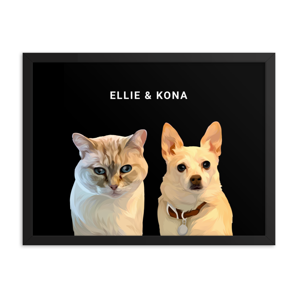 Custom Two Pets Portrait