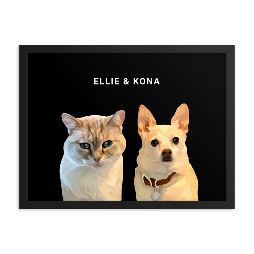 Custom Two Pets Portrait