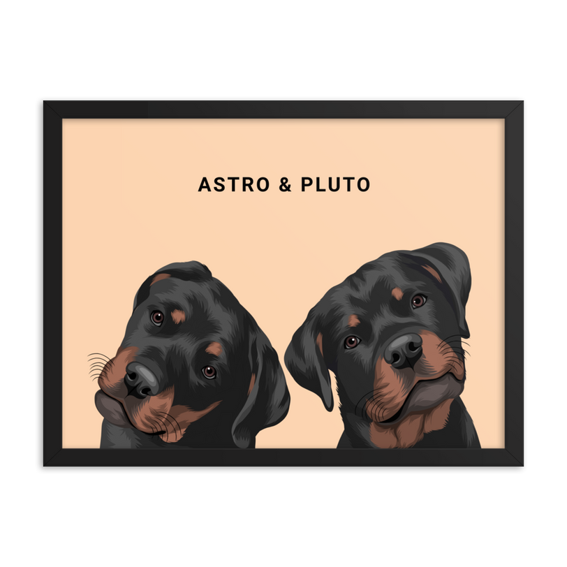 Custom Two Pets Portrait