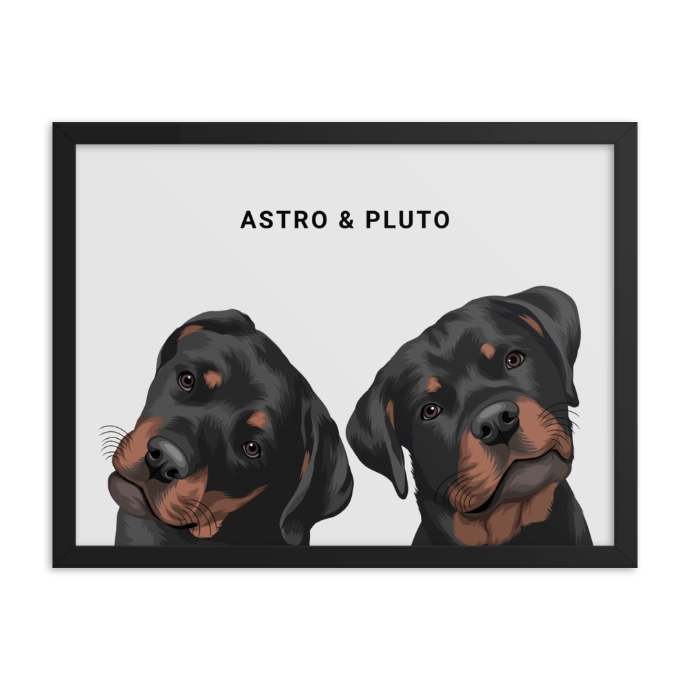Custom Two Pets Portrait