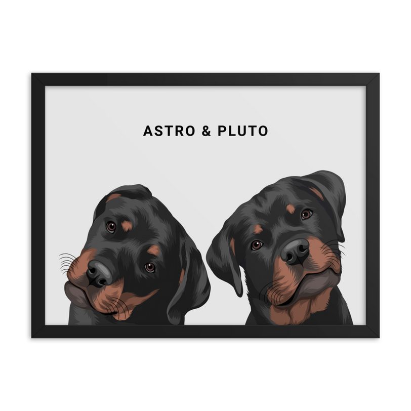 Custom Two Pets Portrait