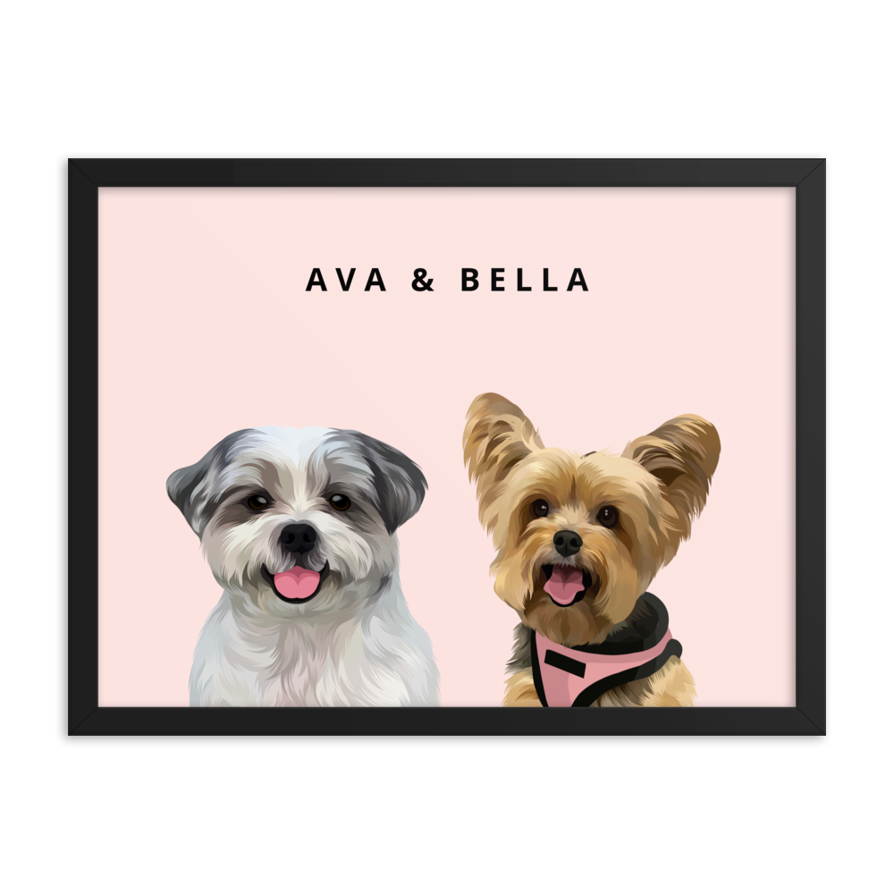 Custom Two Pets Portrait