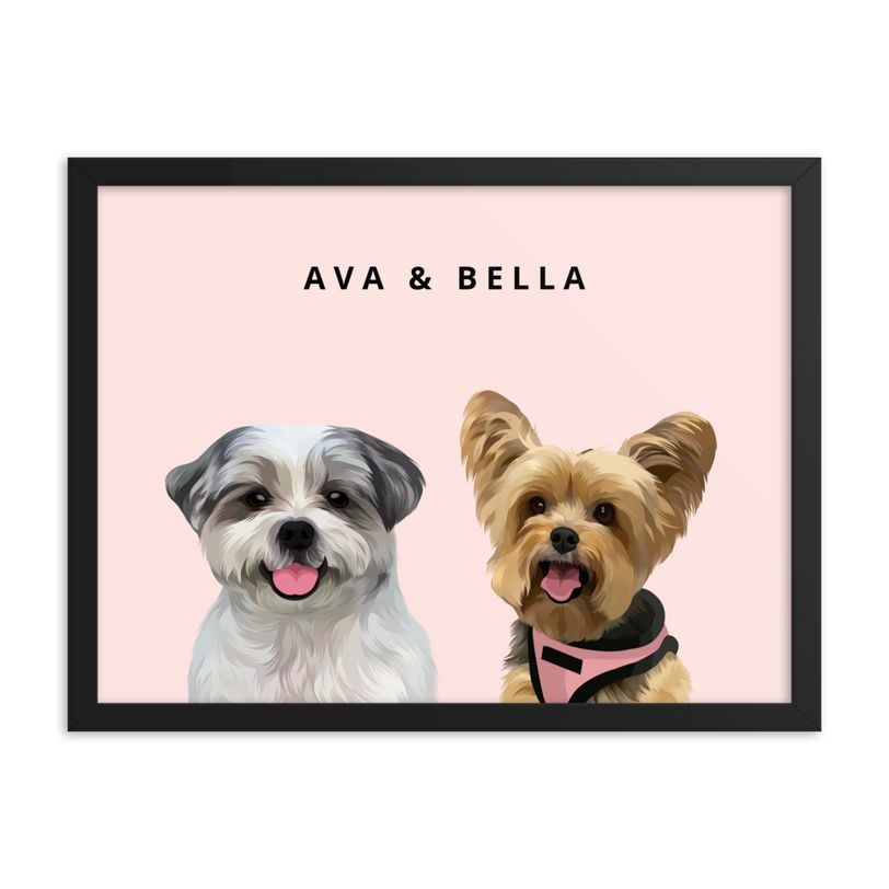 Custom Two Pets Portrait