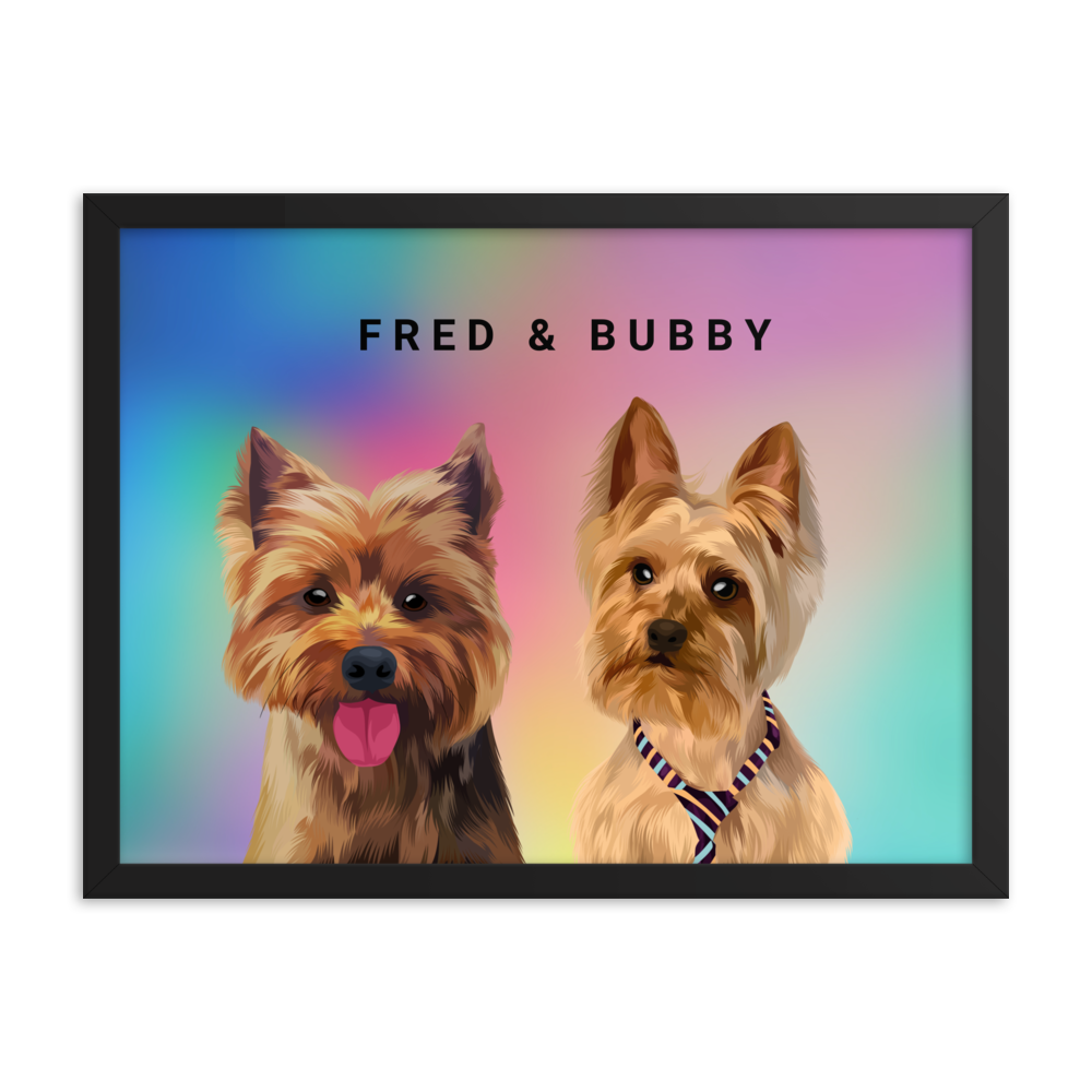 Custom Two Pets Portrait