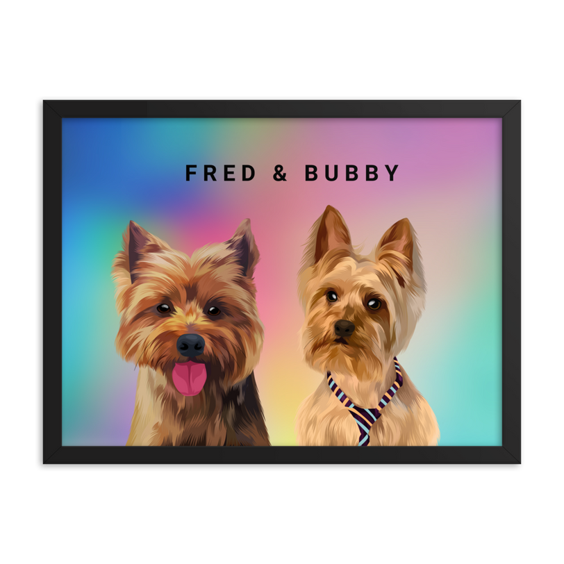 Custom Two Pets Portrait