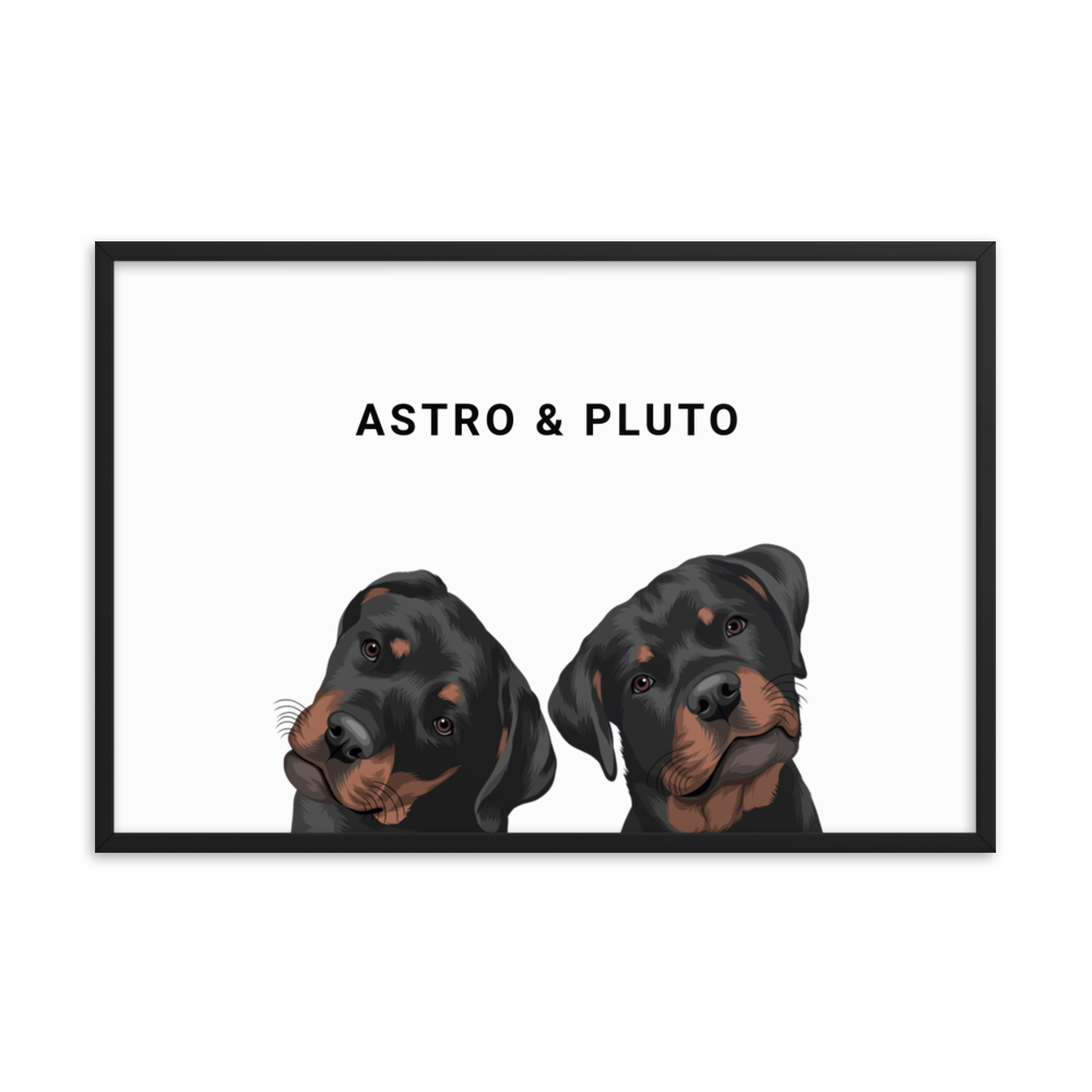 Custom Two Pets Portrait