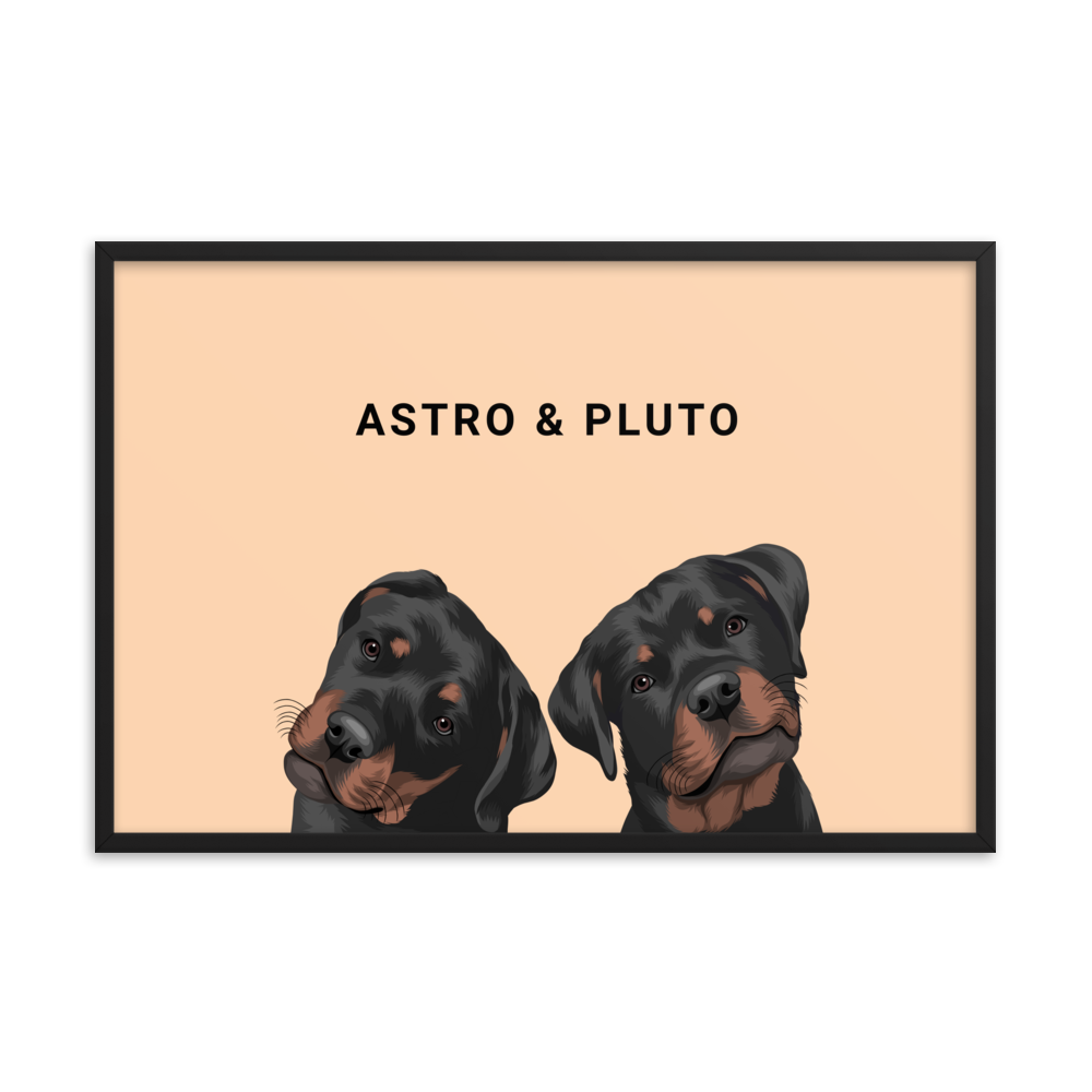 Custom Two Pets Portrait