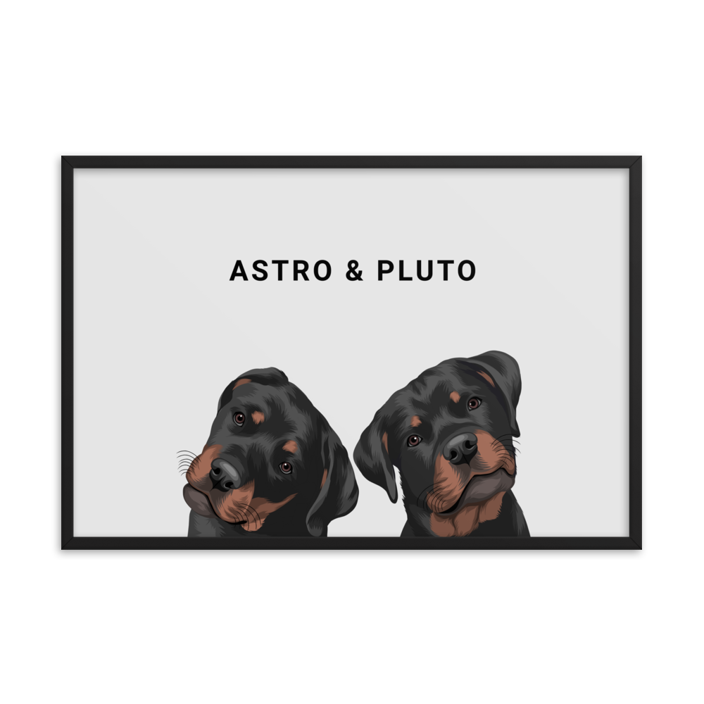Custom Two Pets Portrait