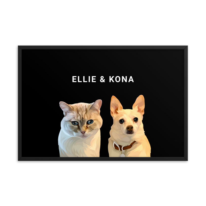 Custom Two Pets Portrait