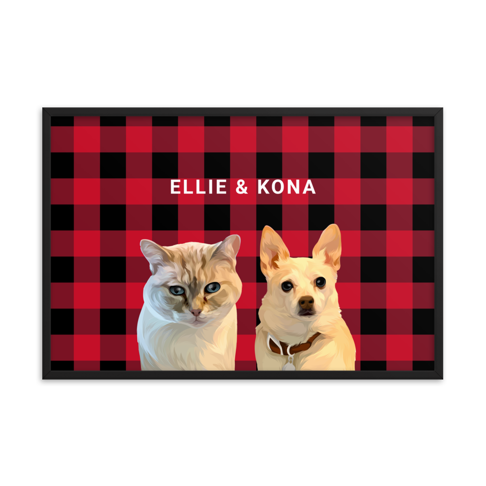 Custom Two Pets Portrait