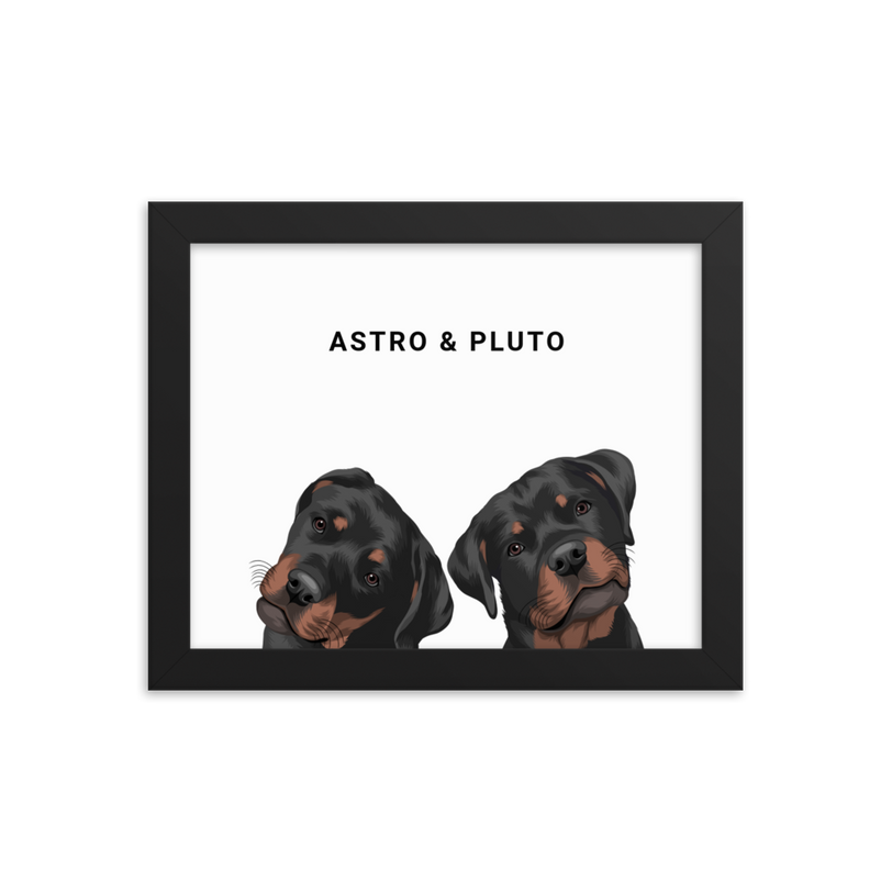 Custom Two Pets Portrait