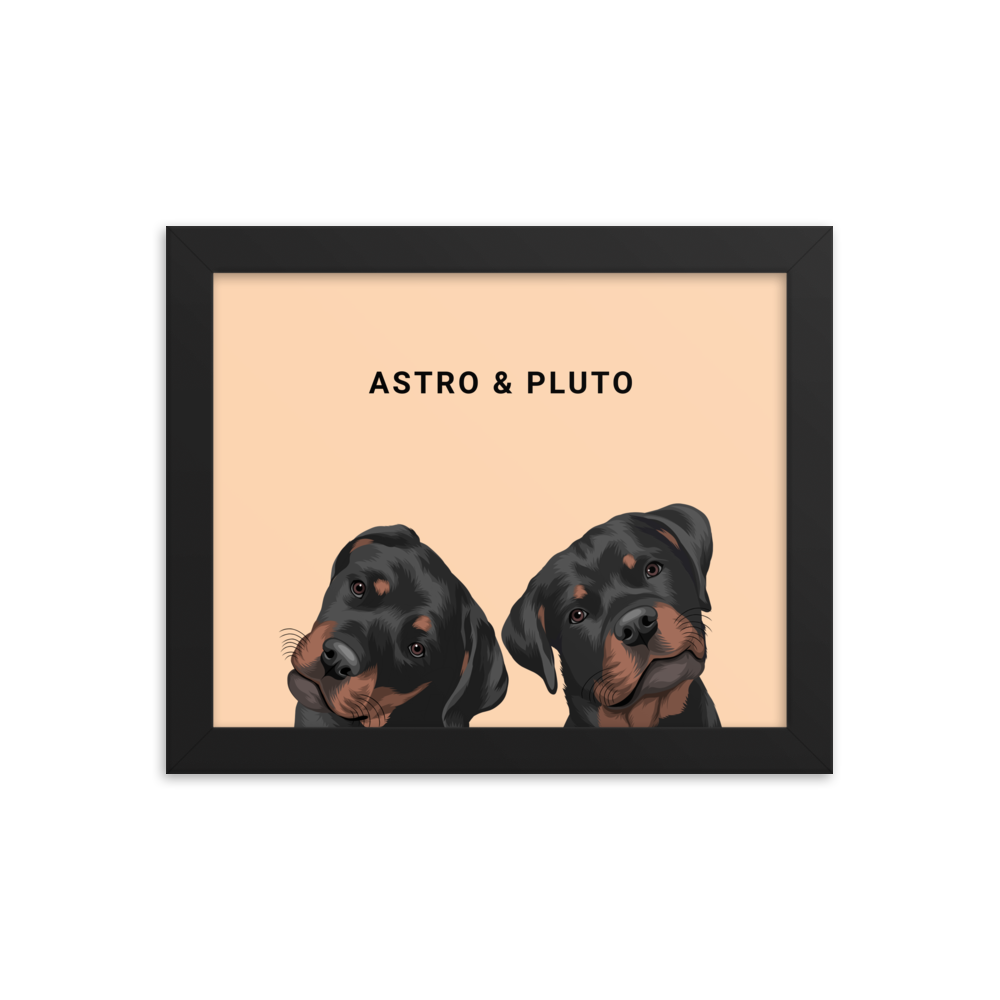 Custom Two Pets Portrait