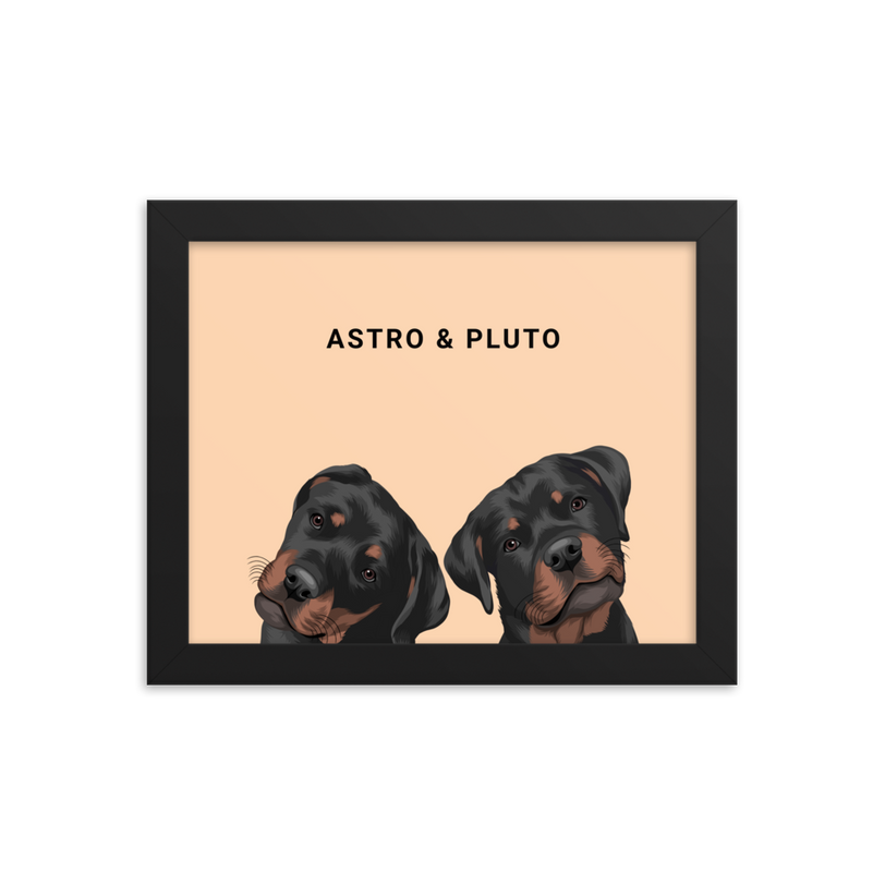 Custom Two Pets Portrait