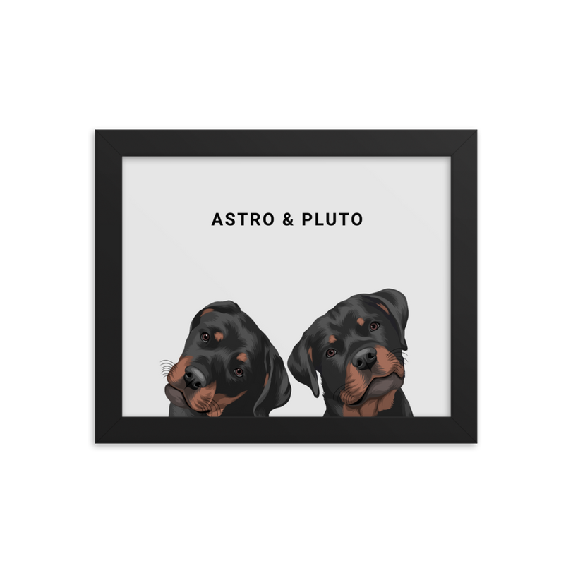 Custom Two Pets Portrait