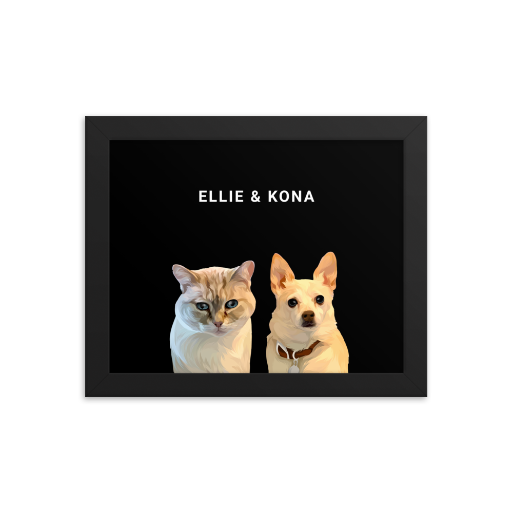 Custom Two Pets Portrait