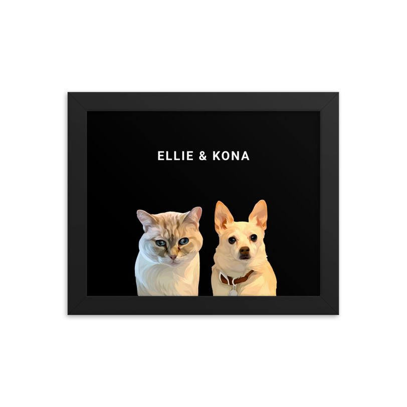 Custom Two Pets Portrait