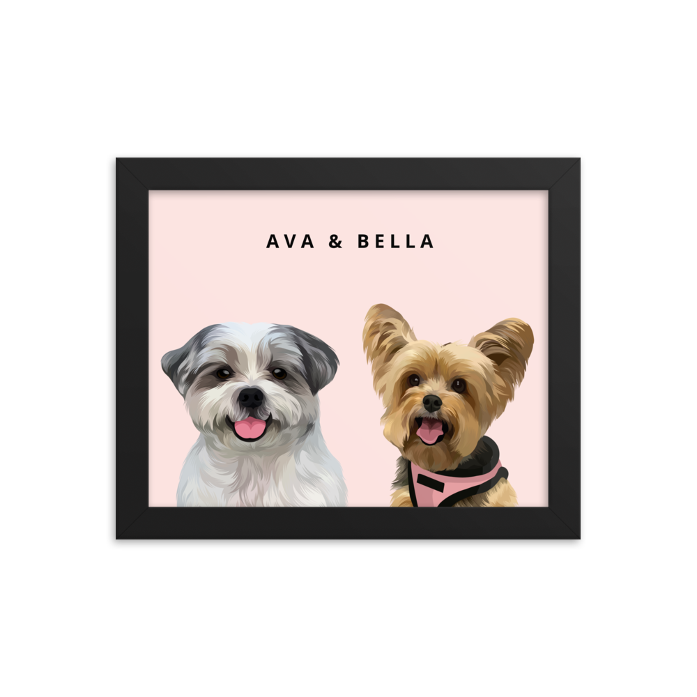 Custom Two Pets Portrait