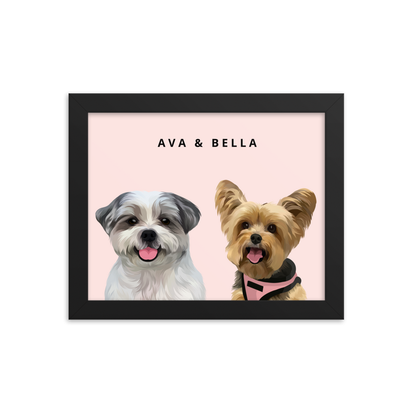Custom Two Pets Portrait