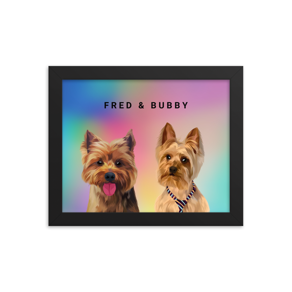 Custom Two Pets Portrait
