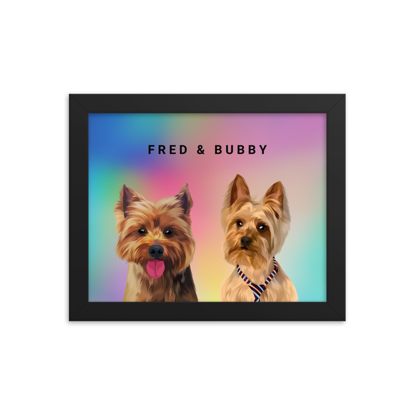 Custom Two Pets Portrait