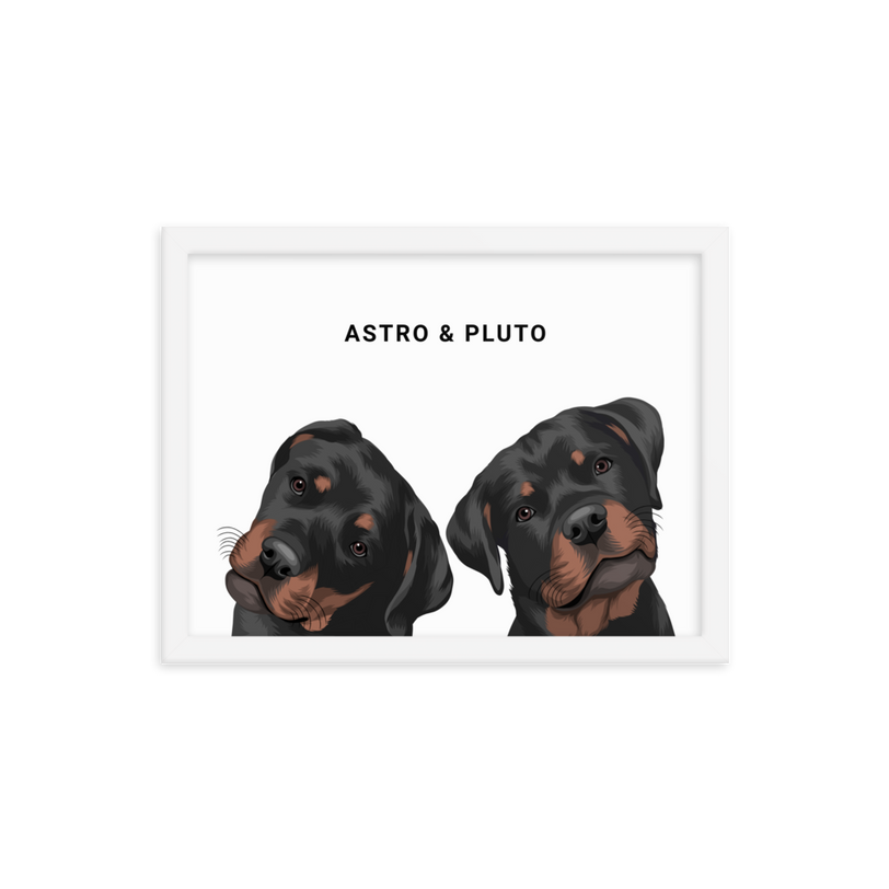 Custom Two Pets Portrait