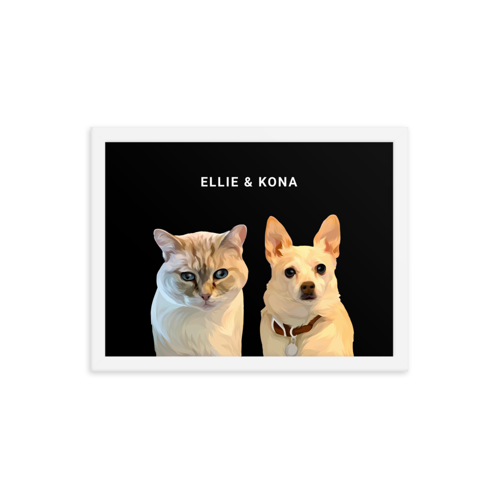 Custom Two Pets Portrait