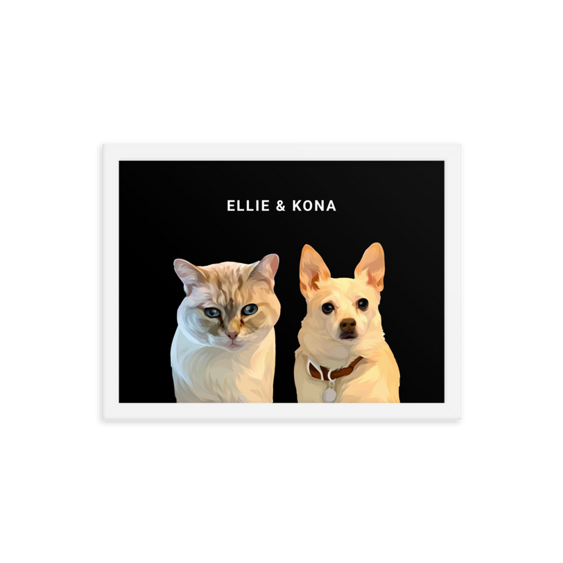 Custom Two Pets Portrait